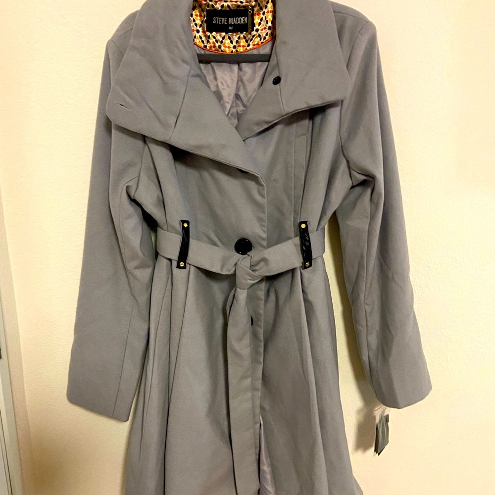 Steve Madden Grey Pea Coat BNWT